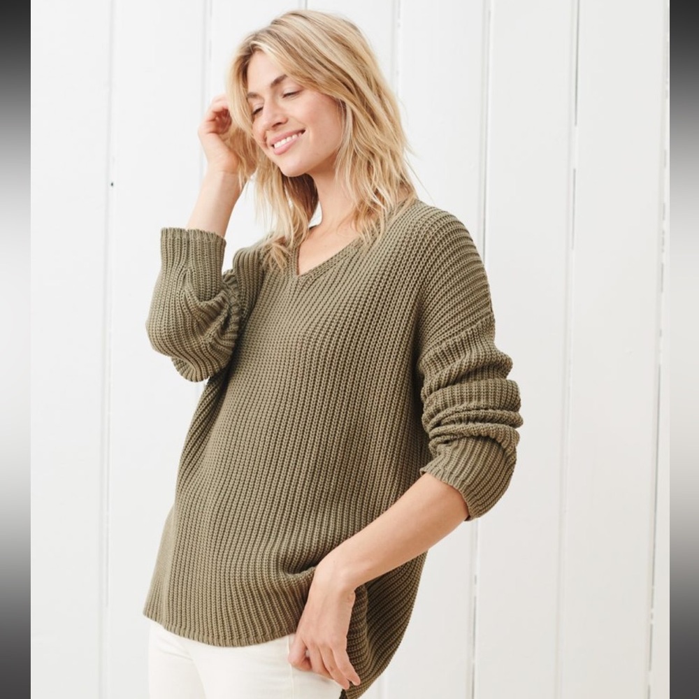 NWT Jenni Kayne Cotton Cabin Sweater - Sage